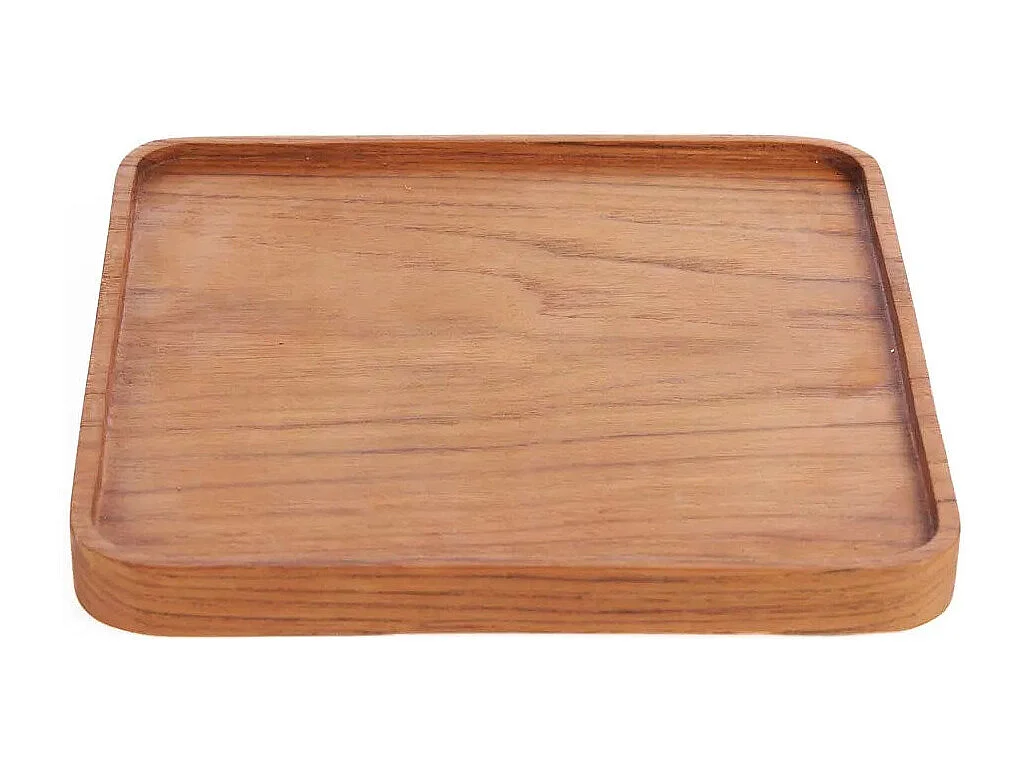 Der Teak Square Teller - Natur - M