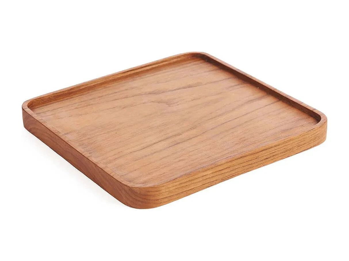 Der Teak Square Teller - Natur - M