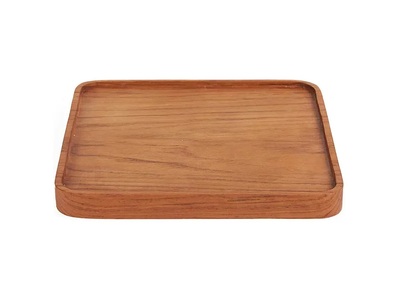 Der Teak Square Teller - Natur - S