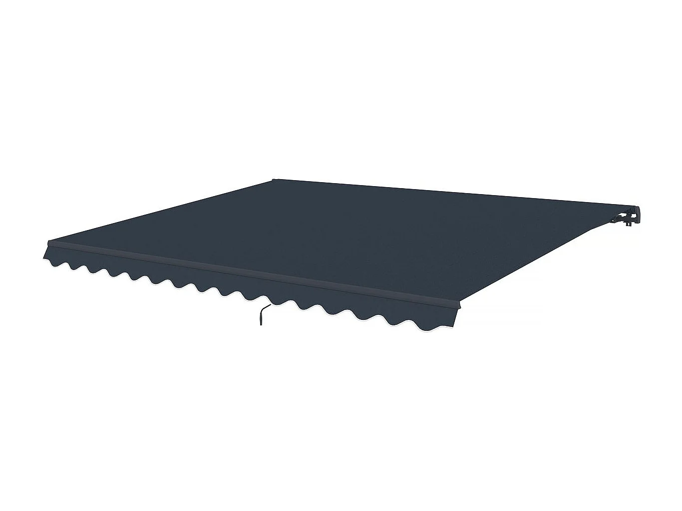 Toldo de Braço Articulado em Alumínio "Ombra 4" 395 x 300 cm Cinza - Resistente ao Vento, Ângulos Ajustáveis, Poliéster 240 g/m2