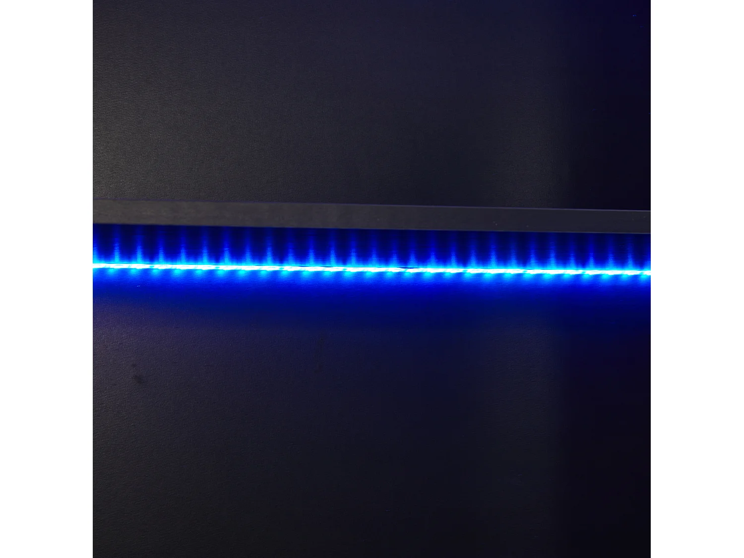 Vitrine bibliothèque LED 2 portes en verre et 1 porte abattante - meuble de rangement ouvert - bois - noir (80x35x120 cm)