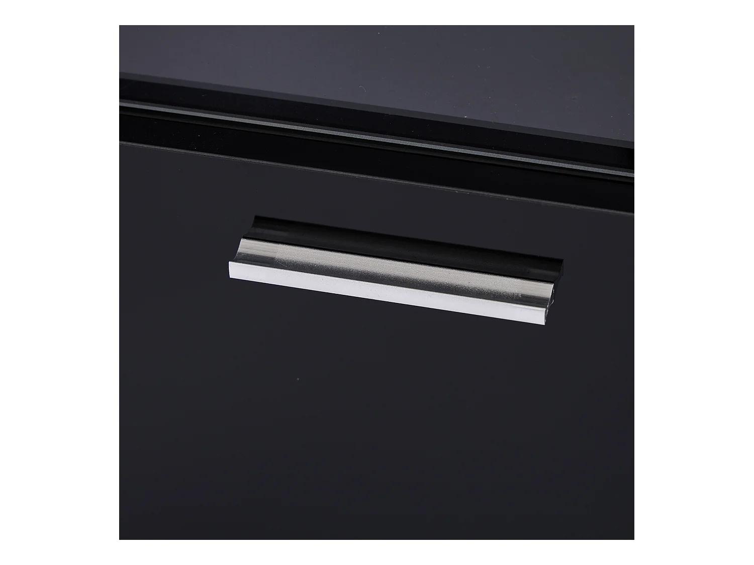 Vitrine bibliothèque LED 1 porte 1 tiroir - meuble de rangement en bois - noir (50x40x160 cm)