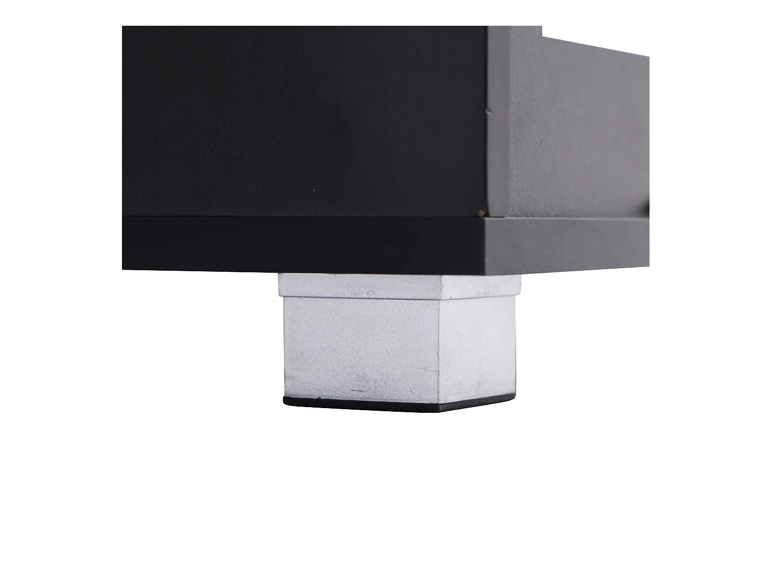 Vitrine bibliothèque LED 1 porte 1 tiroir - meuble de rangement en bois - noir (50x40x160 cm)