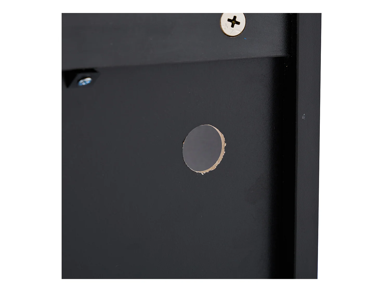 Vitrine bibliothèque LED 1 porte 1 tiroir - meuble de rangement en bois - noir (50x40x160 cm)