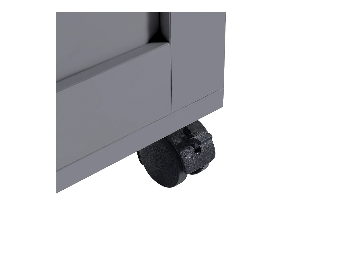 Table de bar 4 portes Îlot de cuisine en bois avec plateau extensible (118-180)x50x94 cm - gris