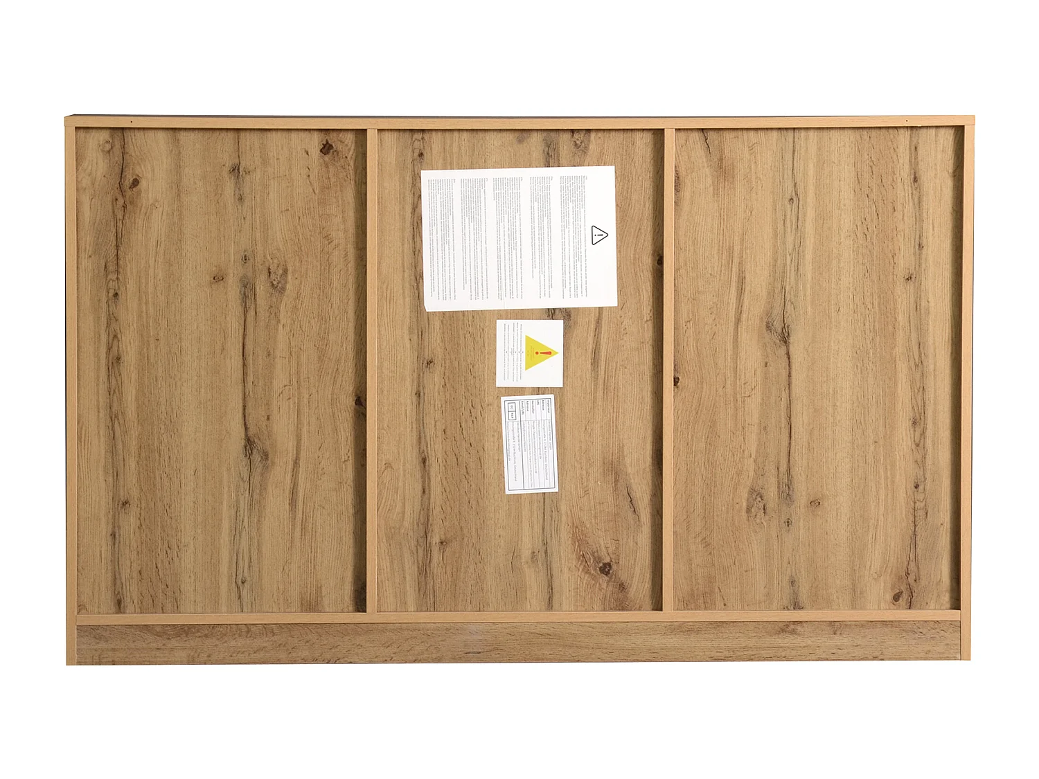 Buffet salle à manger 3 portes 3 tiroirs - meuble de rangement en bois - marron (135x40x81 cm)