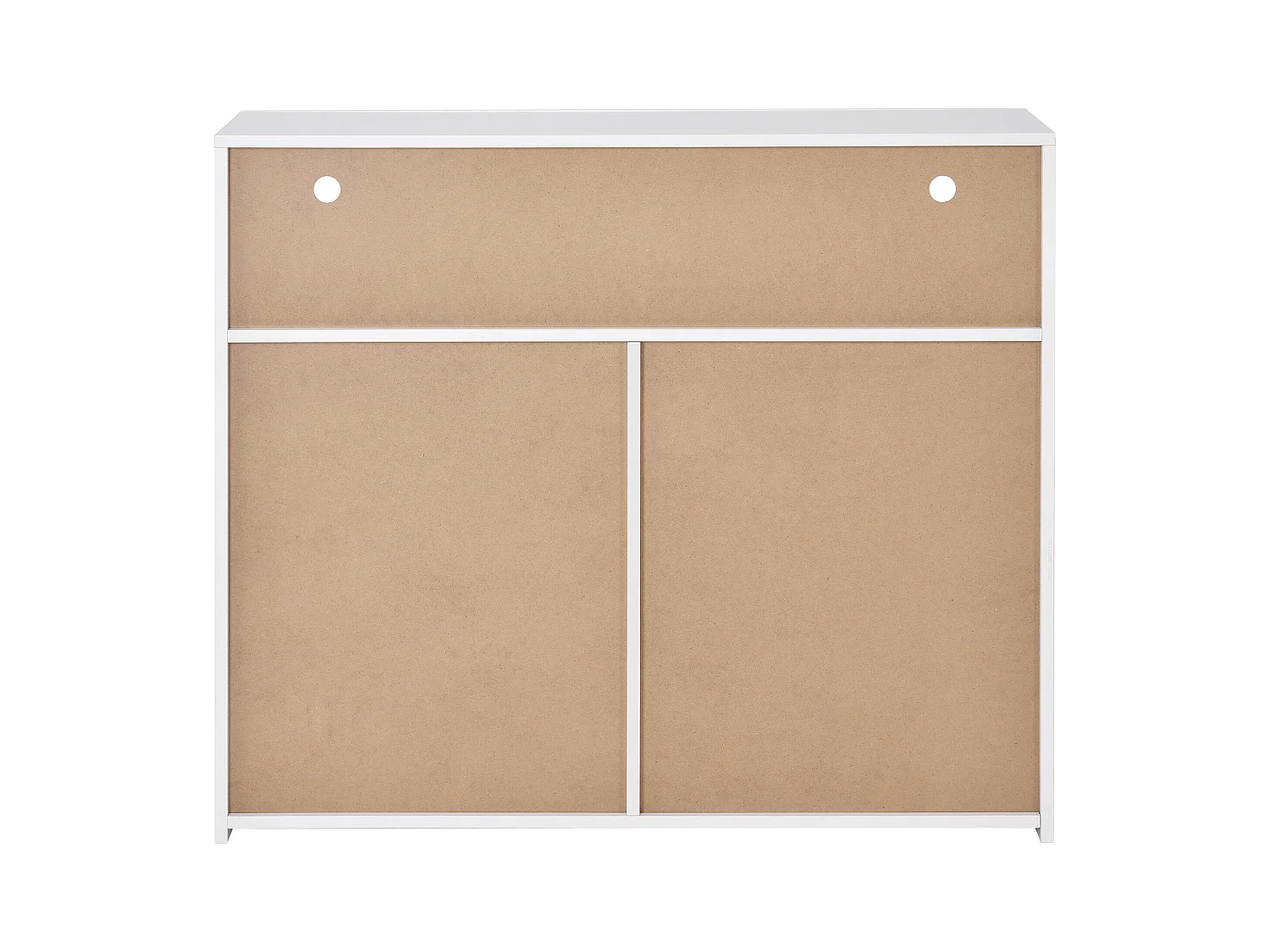 Buffet salle à manger LED 2 portes - meuble de rangement en bois - blanc (108x40x92 cm)