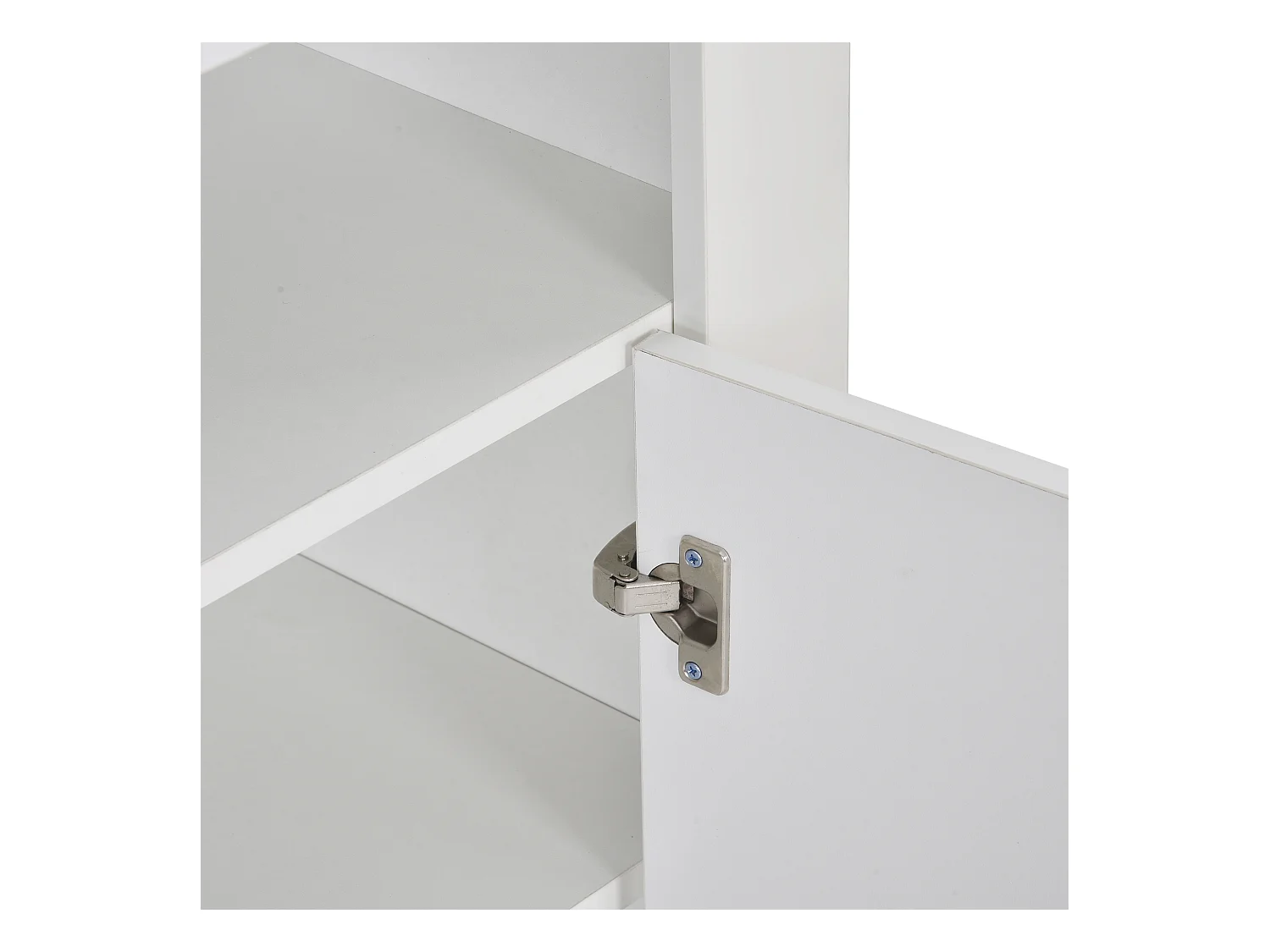 Buffet salle à manger LED 2 portes - meuble de rangement en bois - blanc (108x40x92 cm)