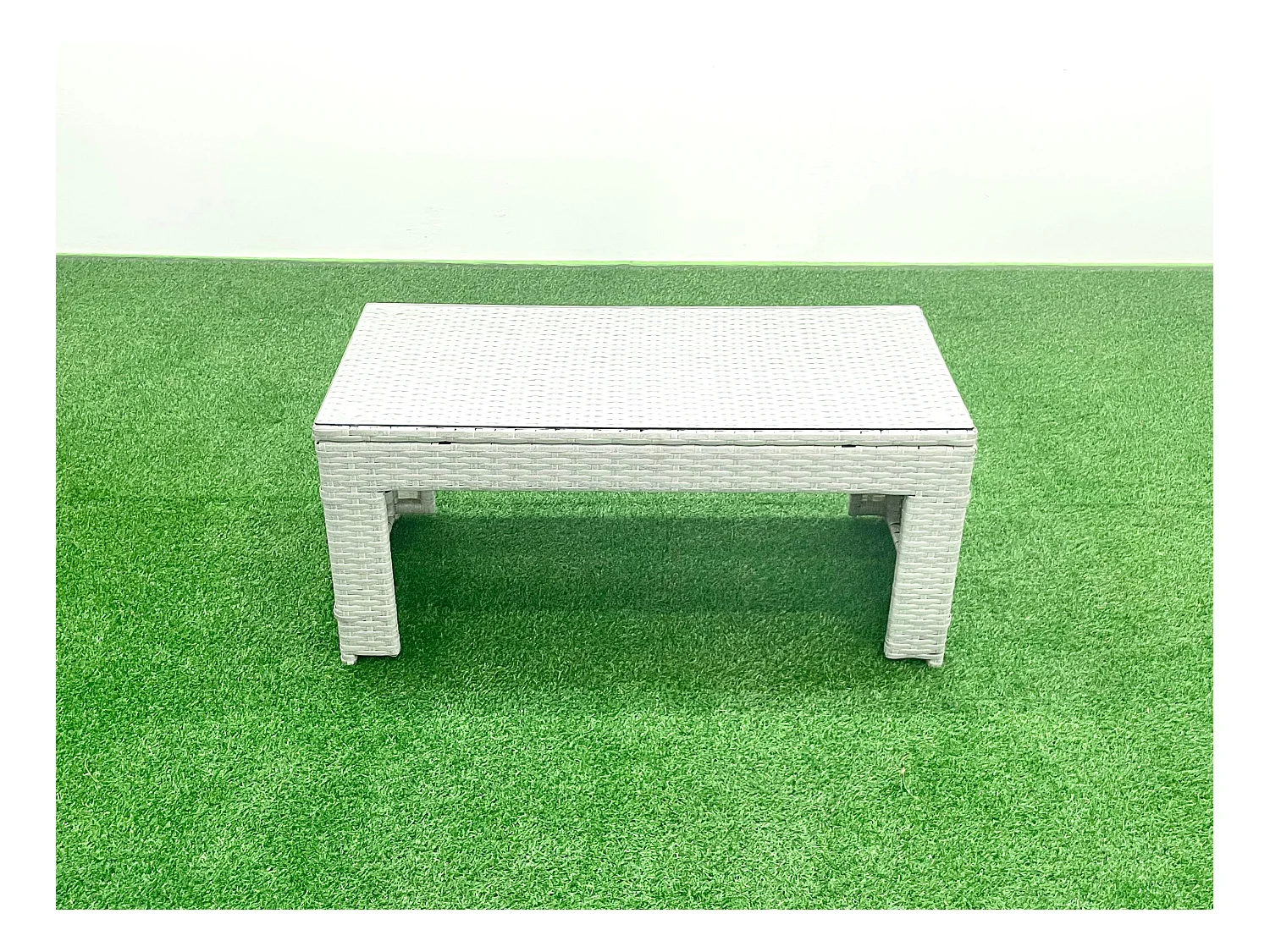 Salon de Jardin Ensemble avec Coussins gris 9 places avec 2 Chaises et Table basse