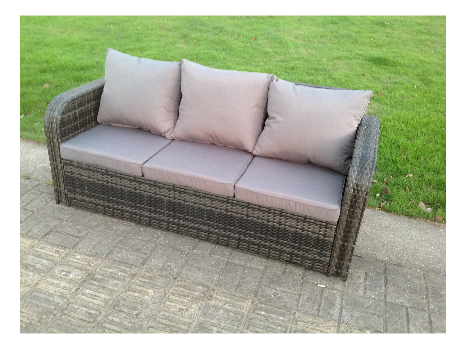 Salon de jardin Fauteuil Canapé Lounge Canapé 3 places Table à manger oblongue rectangulaire Tabouret