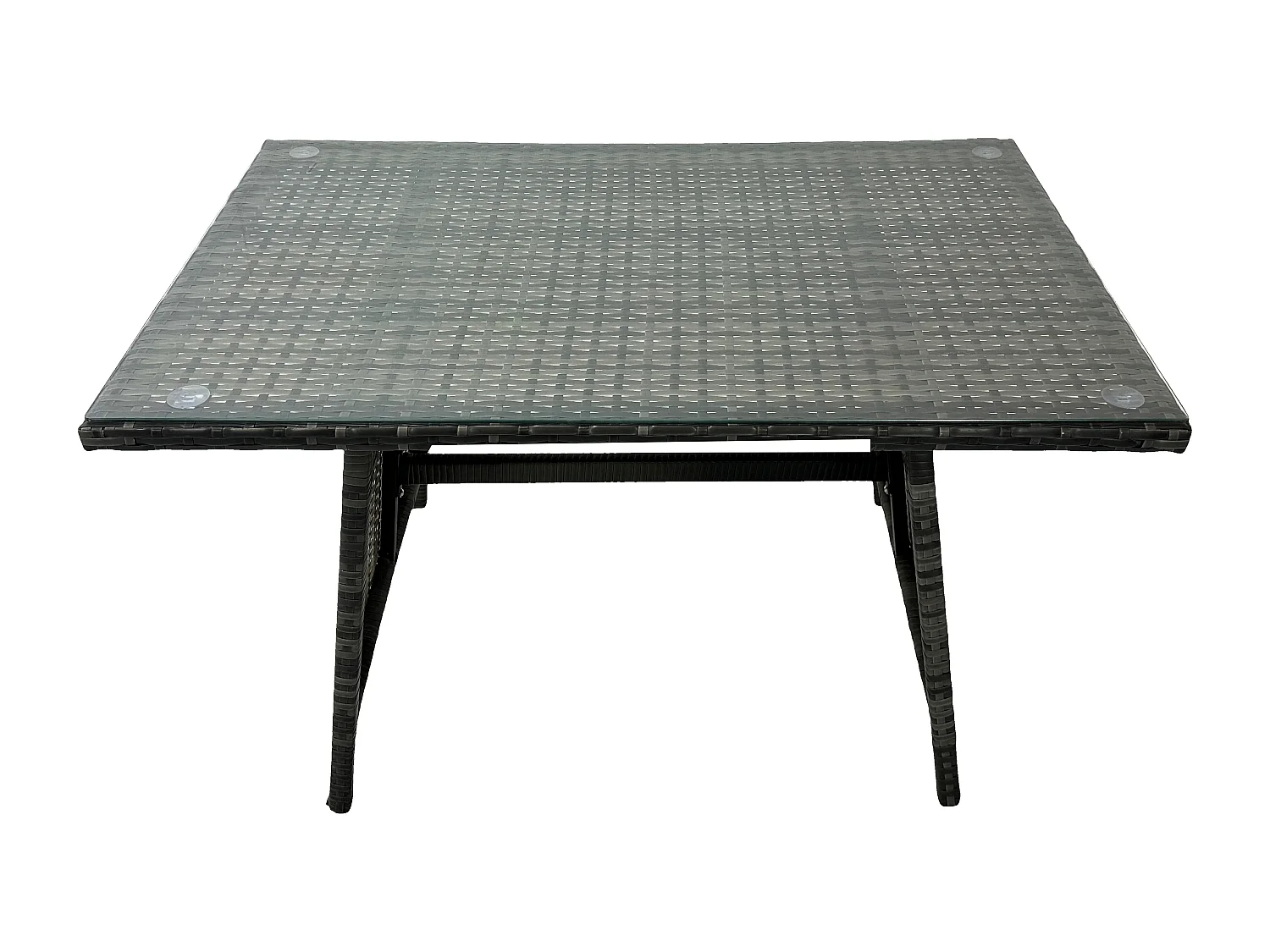 Fimous 7 Seater Grey Rattan Corner Sofa Set 2 Table Armchair Footstool Garden Furniture Outdoor