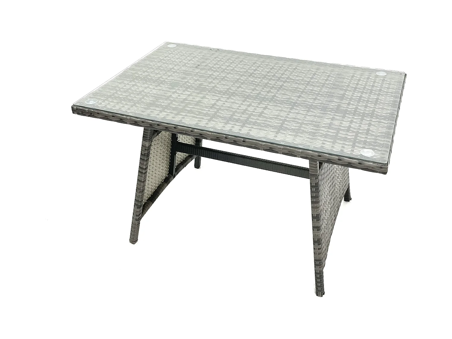 Ensemble de meubles de jardin en polyrotin Rattan Canapé avec Table à manger Chaise inclinable Gris foncé mixte