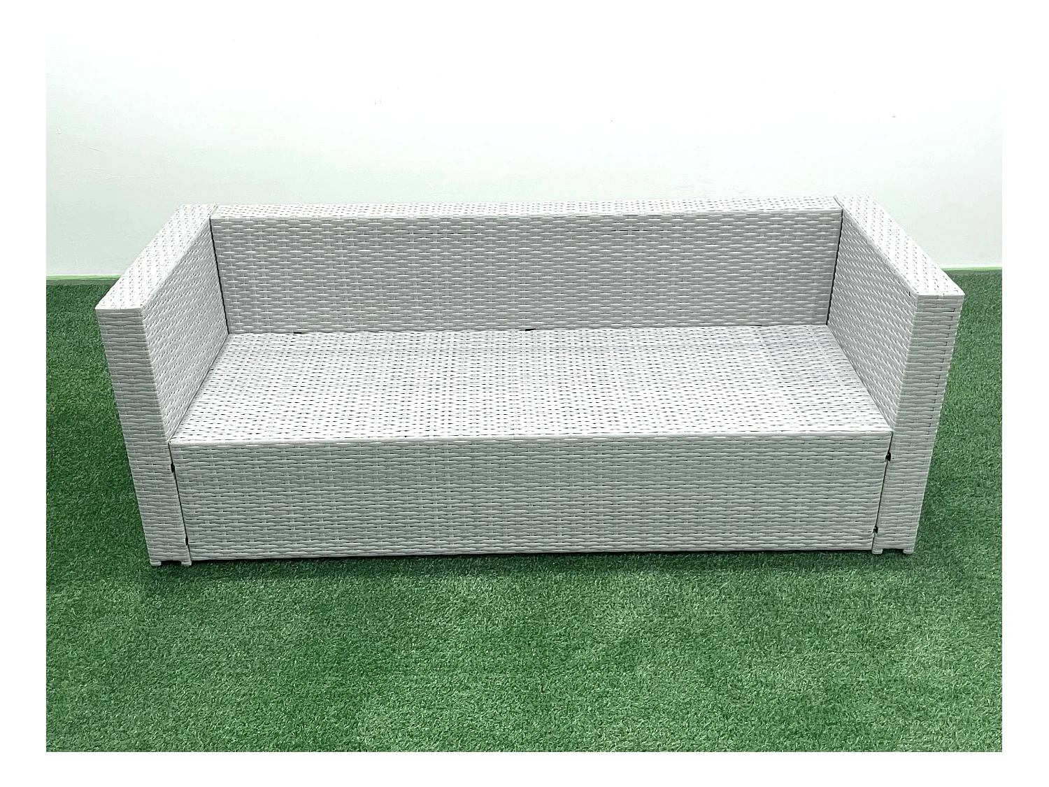Gartenmöbel im Freien Polyrattan 9-Sitzer Rattan Garten Sofa Set Hellgrau gemischt