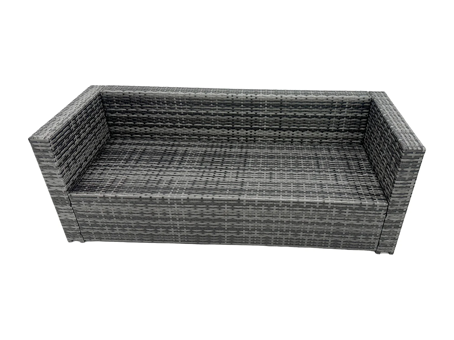 6-Sitzer Rattan Sofa Set Esstisch Sessel Hocker Gartenmöbel Outdoor