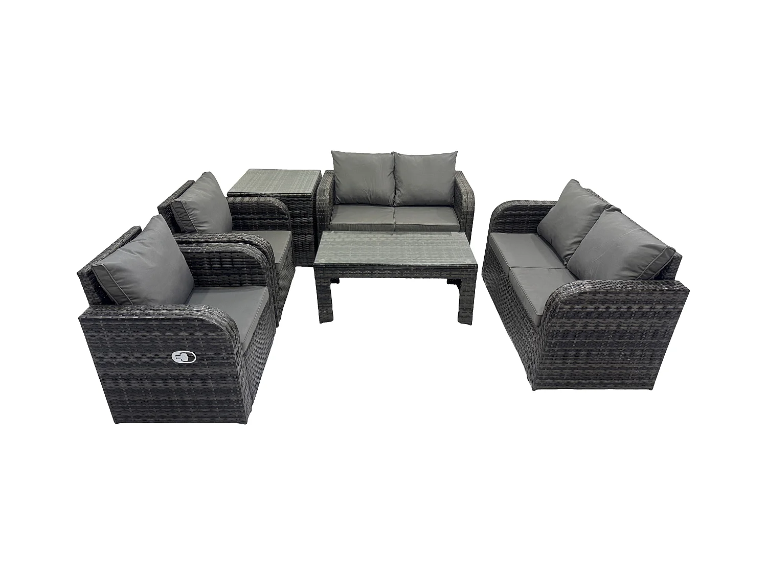 6 Pièces Ensemble Salon de Jardin Extérieur en polyrotin