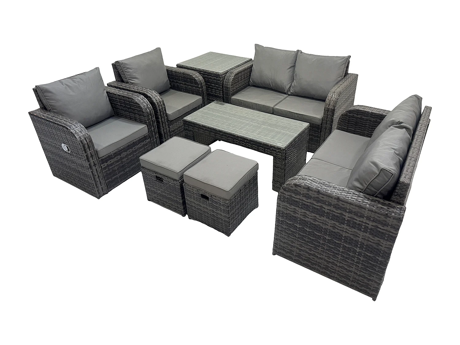 8 Pièces Ensemble Salon de Jardin Extérieur en polyrotin