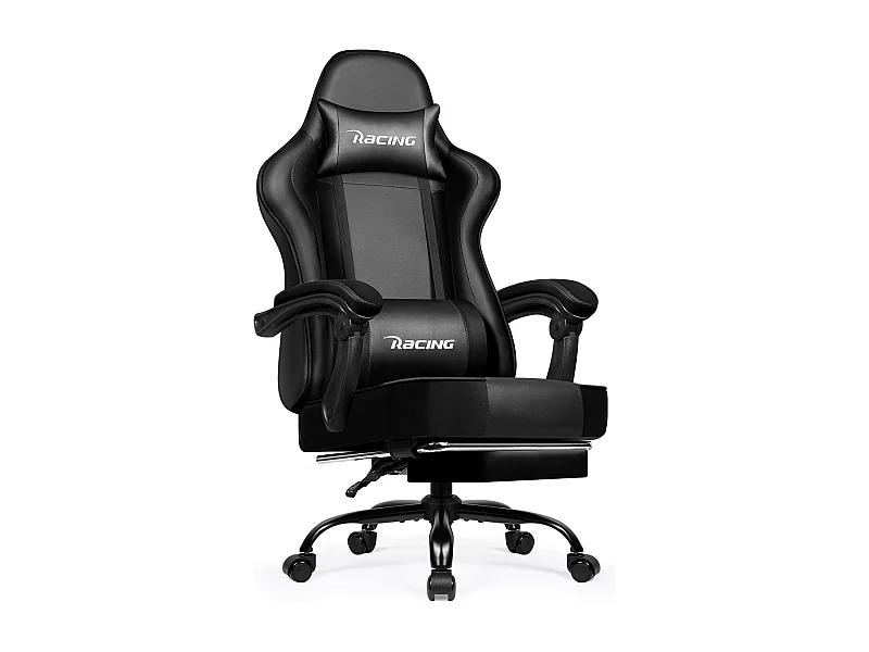 Fauteuil Gamer, Chaise De Bureau, Chaise De Gaming, Gaming Chair Avec Dossier Réglable À 170°, Siege Gaming, noir