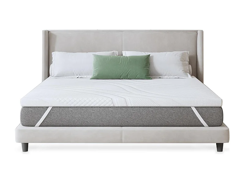 Surmatelas 140x190 cm HavenlyHome, Épaisseur de 6 cm, Mousse à haute résilience, Confort moelleux ou tonique, Ergonomique