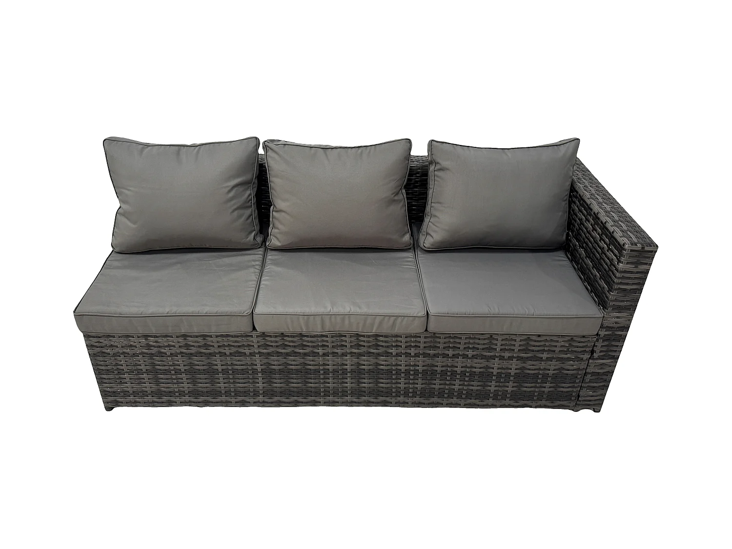 8-Sitzer Polyrattan Gartenmöbel Sets mit 2 Sesseln Couchtisch mit Kissen