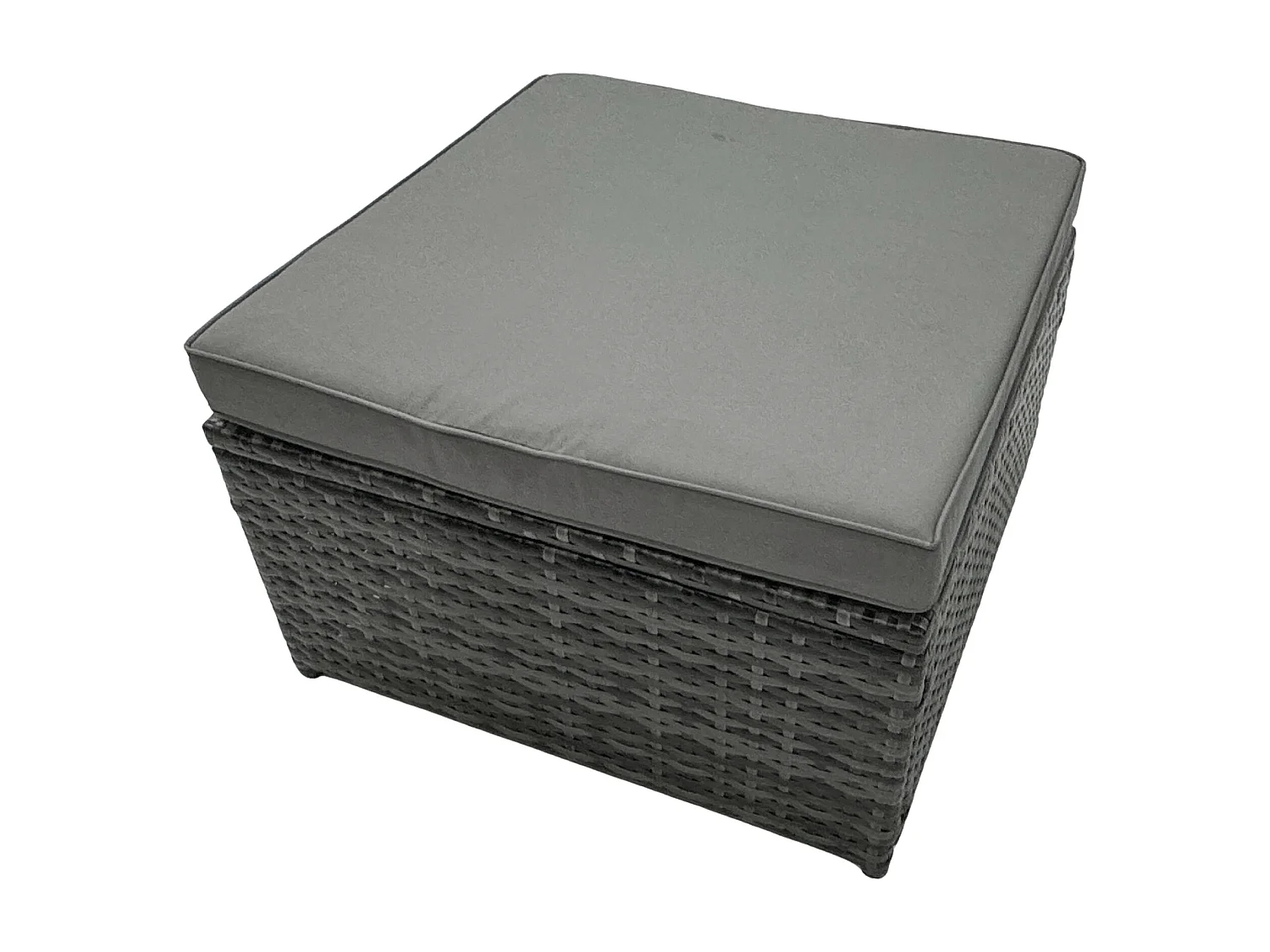 Rattan Gartenmöbel Set 7-Sitzer Garten Sofa Gas Feuertisch Set mit 3 Hockern