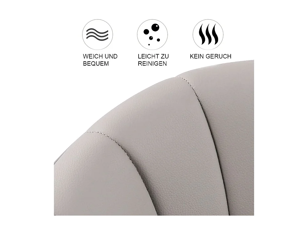 Chaise haute pliante pour enfants OUNUO avec ceinture de sécurité et coussin en simili cuir, 6 mois à 6 ans, Gris