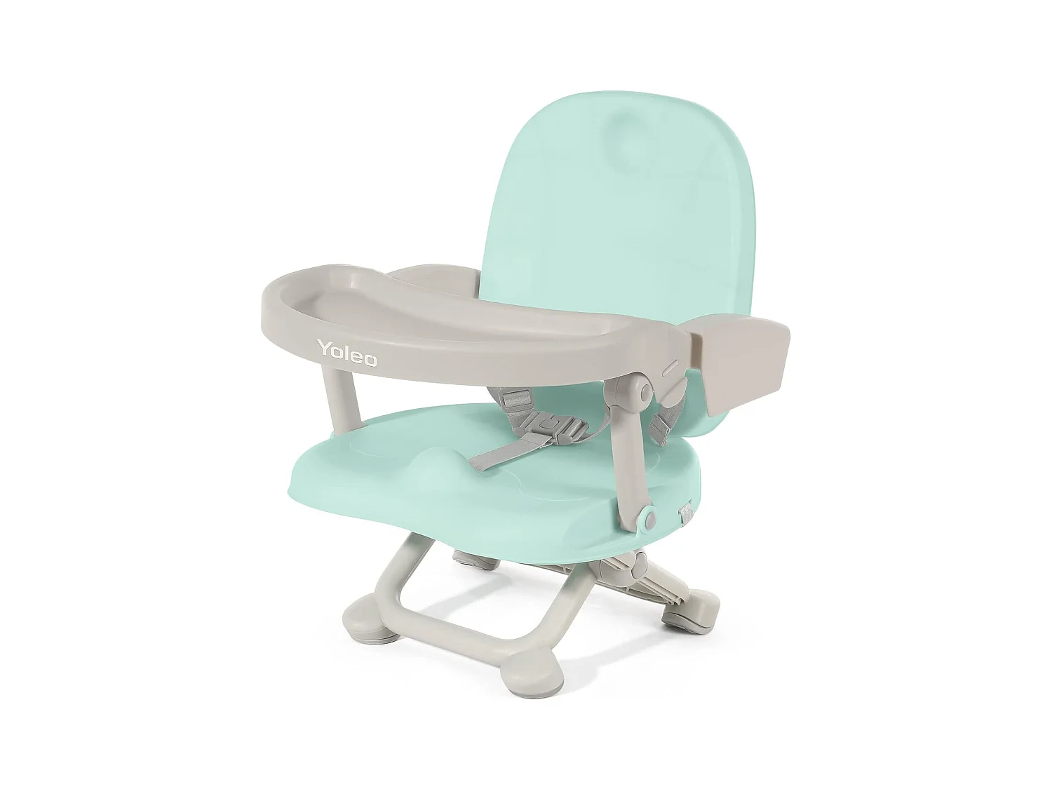 Chaise haute portable YOLEO pour bébé, Siège rehausseur avec ceinture de sécurité et plateau amovible, Convient aux enfants de 6 à 36 mois