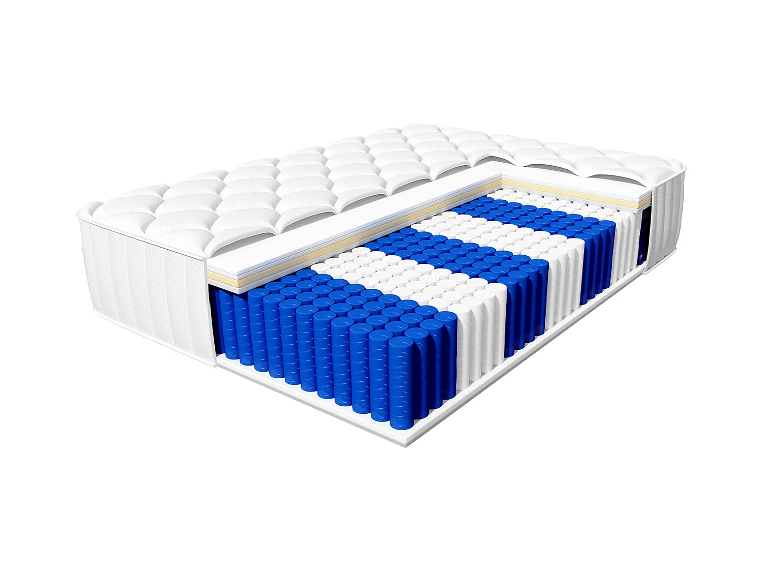 Matelas 90x200 cm à ressorts ensachés avec mémoire de forme,multiples tailles– Épaisseur 25 cm