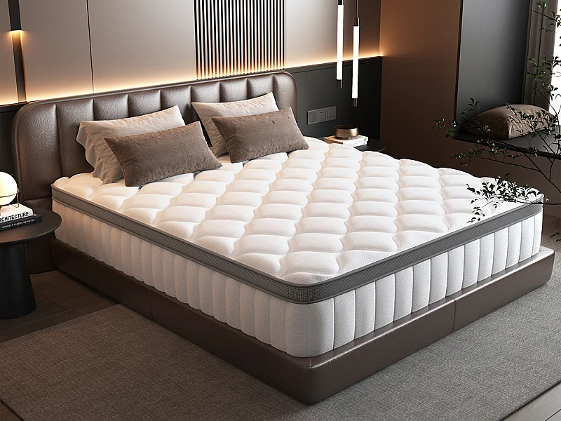 Matelas 90 x 190 cm Ressorts  ,25 cm Épaisseur,Support Ergonomique 7 Zones pour la Protection de la Colonne Vertébrale, Drap Housse Offert