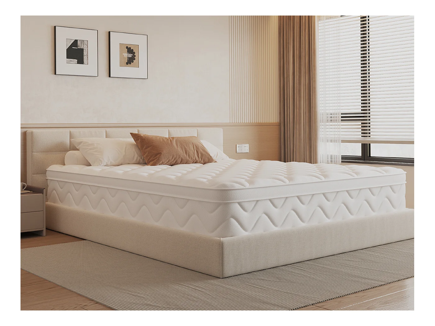 Matelas 90x190 cm  ressorts - 26 cm d'épaisseur - 7 zones de confort