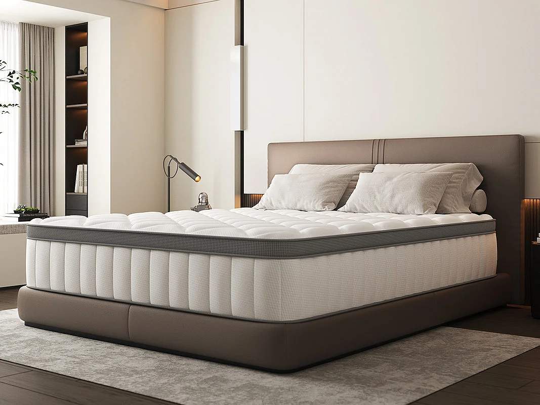 Matelas 140 x 190 cm Ressorts ,25 cm Épaisseur,Support Ergonomique 7 Zones pour la Protection de la Colonne Vertébrale, Drap Housse Offert