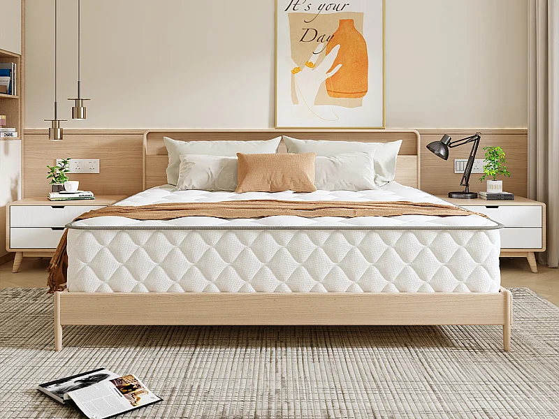 Matelas 160x200 cm à ressorts ensachés avec mémoire de forme,multiples tailles– Épaisseur 22 cm