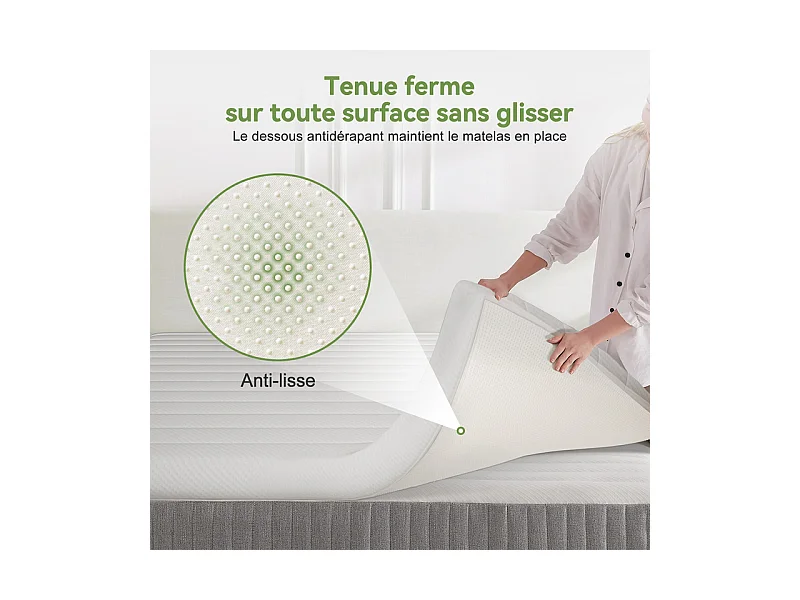 Matelas 90 x 200 cm et mémoire de forme ép.3.5cm