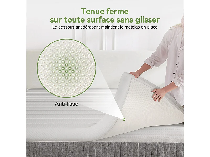 Matelas 90 x 200 cm et mémoire de forme ép.3.5cm