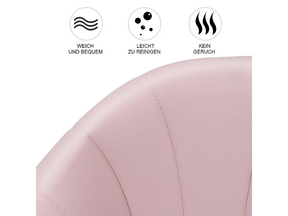 Chaise haute pliante pour enfants OUNUO avec ceinture de sécurité et coussin en simili cuir, 6 mois à 6 ans, Rose