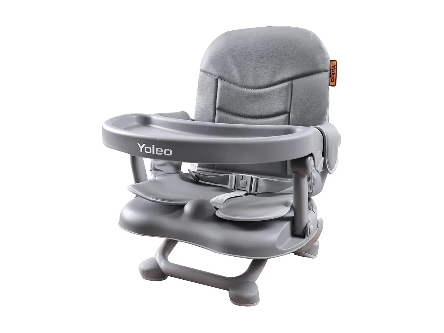 Chaise haute portable YOLEO pour bébé, avec ceinture de sécurité, plateau amovible et coussin en PU, convient aux enfants de 6 à 36 mois