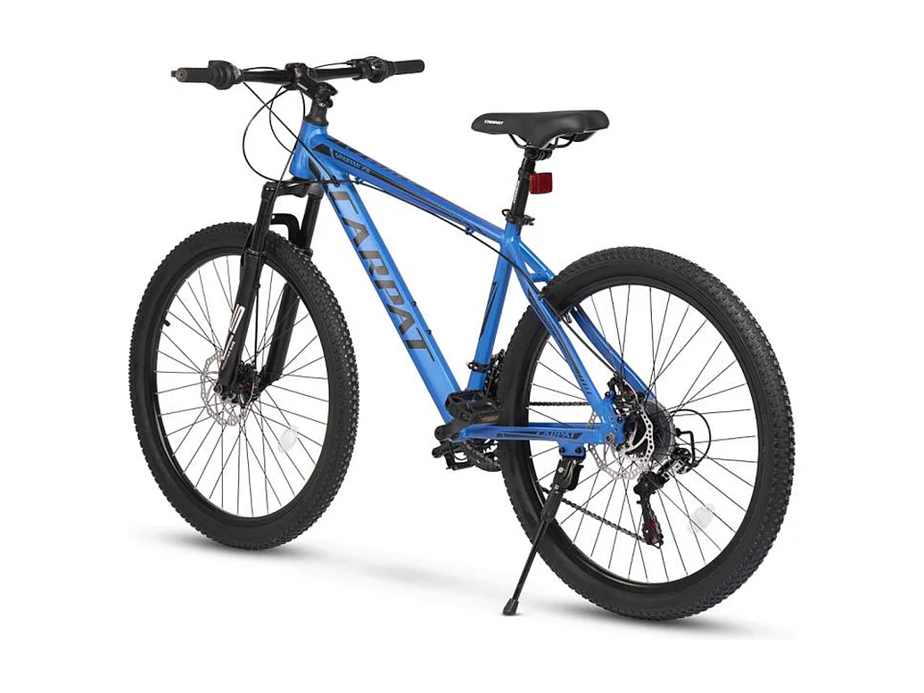 Vélo Tout Terrain VTT semi-rigide 26 pouces, fourche suspendue, 21 vitesses, passage de câbles intégré, tige de selle réglable, 85% vormontiert