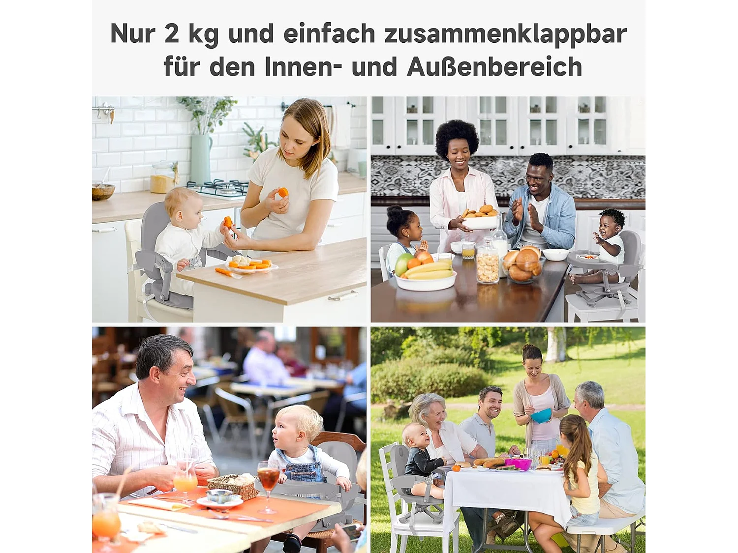 Chaise haute portable YOLEO pour bébé, Siège rehausseur avec ceinture de sécurité et plateau amovible, Convient aux enfants de 6 à 36 mois