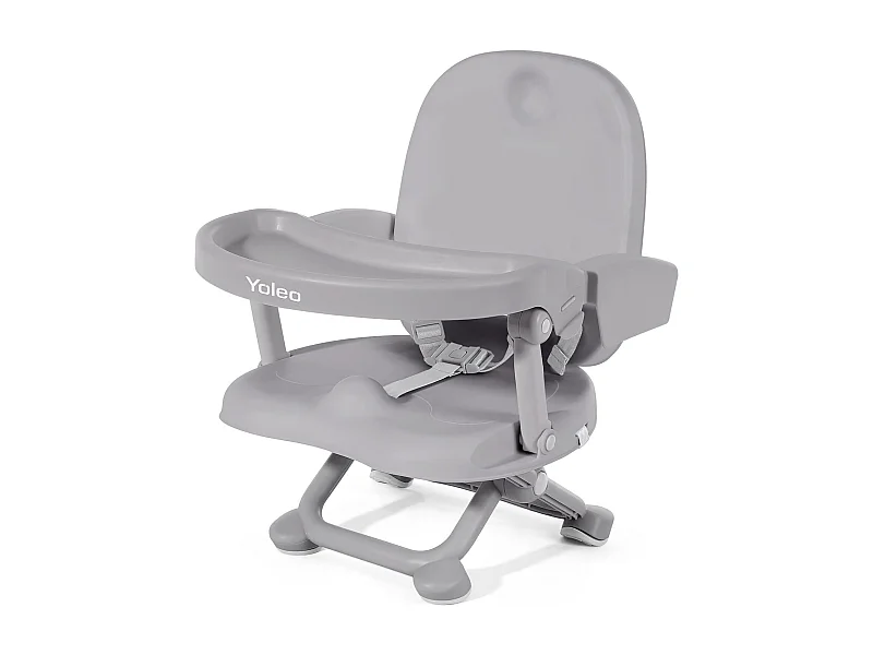 Chaise haute portable YOLEO pour bébé, Siège rehausseur avec ceinture de sécurité et plateau amovible, Convient aux enfants de 6 à 36 mois