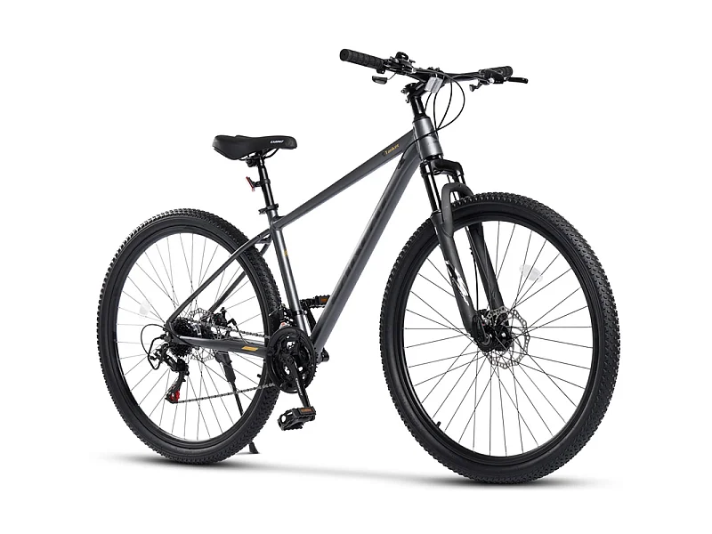 Mountainbike, 29-Zoll-Aluminiumrahmen, 21 Gänge, mechanische Scheibenbremsen, max. 120 kg, vormontiert, für Erwachsene mit einer Körpergröße von 175–190 cm