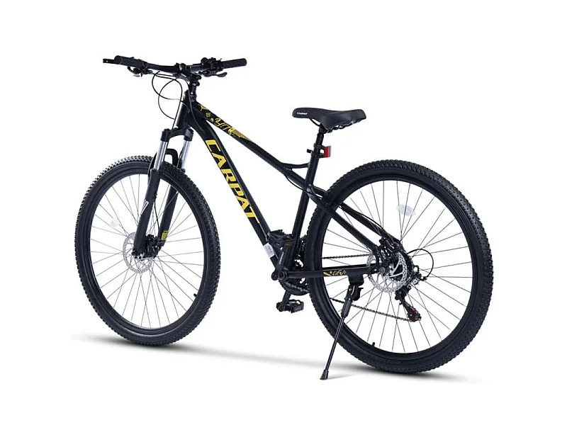 Bicicleta de montanha, roda 29, 21 velocidades, suspensão dianteira, travões de disco hidráulicos, 85% pré-montada, para adultos de 175 a 190 cm.