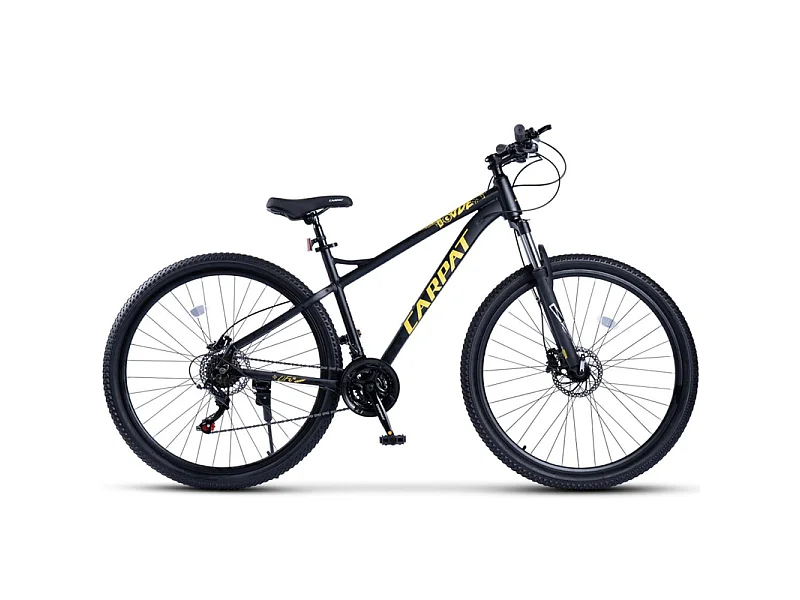 Bicicleta de montanha, roda 29, 21 velocidades, suspensão dianteira, travões de disco hidráulicos, 85% pré-montada, para adultos de 175 a 190 cm.