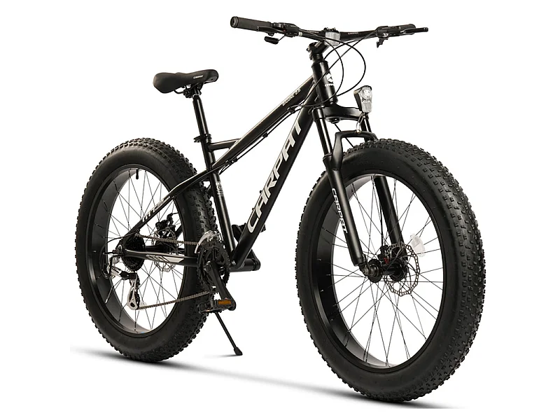Vélo Tout Terrain VTT 26 pouces - 8 vitesses - Suspension Avant 80 mm - avec avant/arrière LED - Pour les adultes 150–195cm