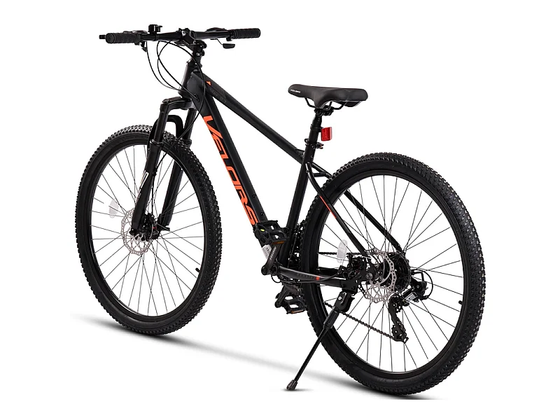 Vélo Tout Terrain VTT semi-rigide 27.5 pouces, fourche suspendue, 21 vitesses, passage de câbles intégré, tige de selle réglable, 85% vormontiert