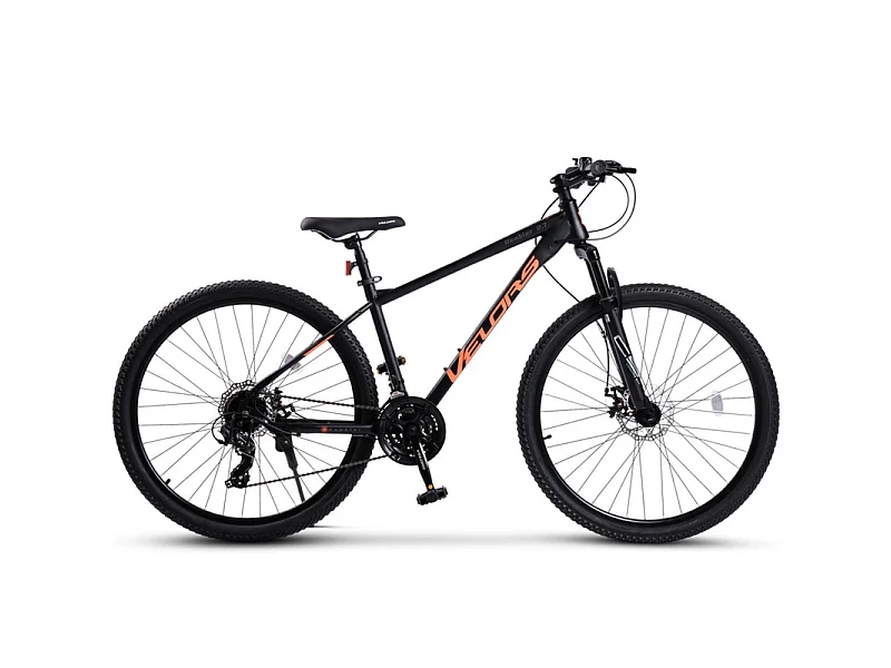 Vélo Tout Terrain VTT semi-rigide 27.5 pouces, fourche suspendue, 21 vitesses, passage de câbles intégré, tige de selle réglable, 85% vormontiert