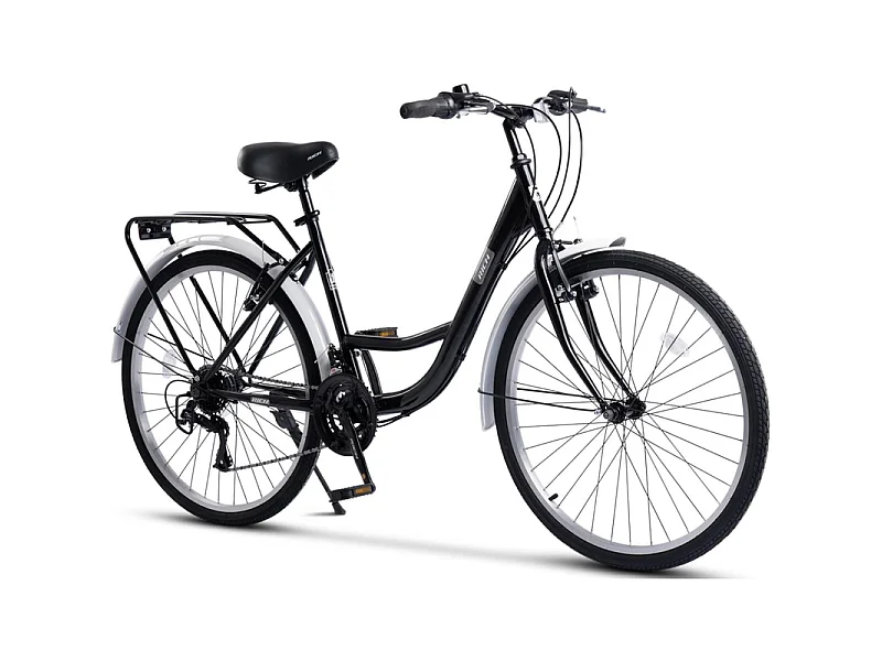 Vélo Tout Terrain 26 pouces - 8 vitesses - Suspension Avant 80 mm - avec avant/arrière LED - Pour les adultes 150–195cm