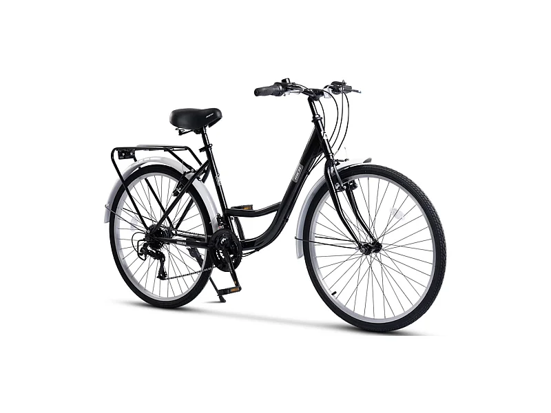 Vélo Tout Terrain 26 pouces - 8 vitesses - Suspension Avant 80 mm - avec avant/arrière LED - Pour les adultes 150–195cm