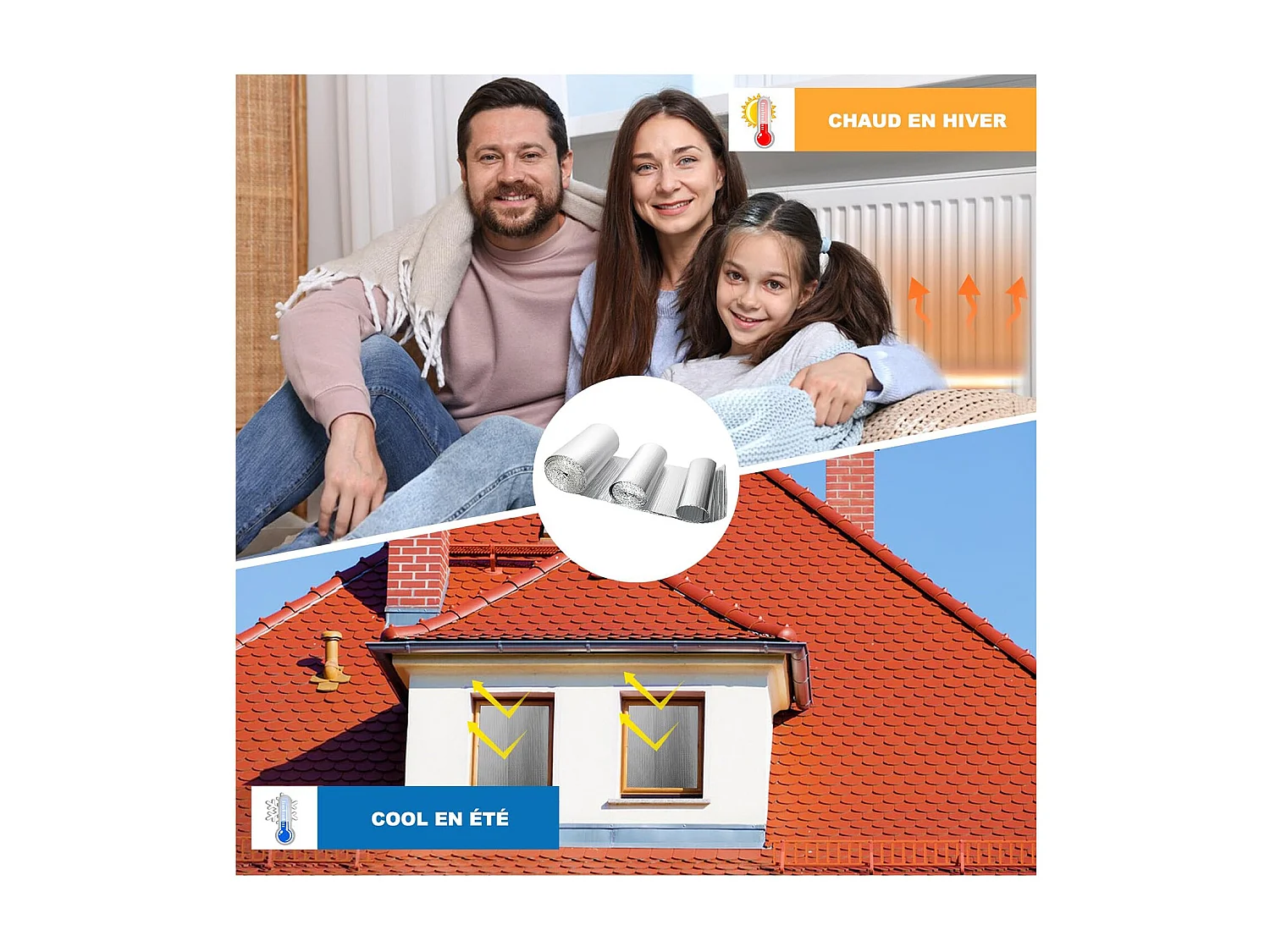 Isolamento termico 1x10m, 5-6mm, pellicola a bolle alluminizzata a doppio strato, riflettore di calore durevole per tetto, auto e finestra