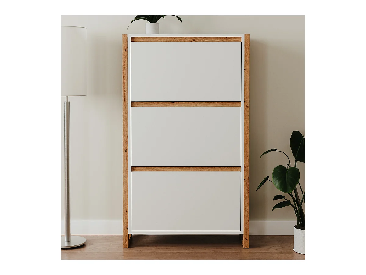 Schuhschrank mit 3 Klappen L70 cm - DENVER