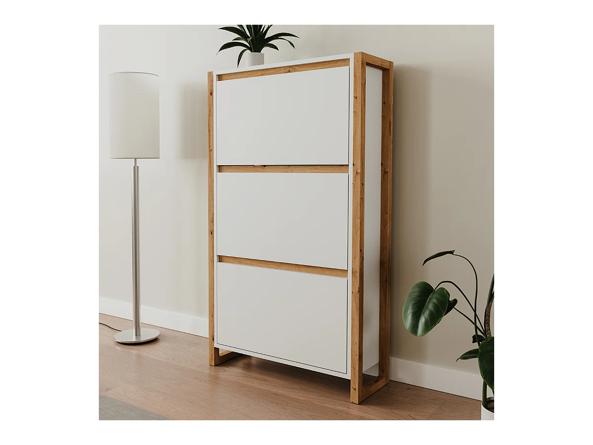 Schuhschrank mit 3 Klappen L70 cm - DENVER