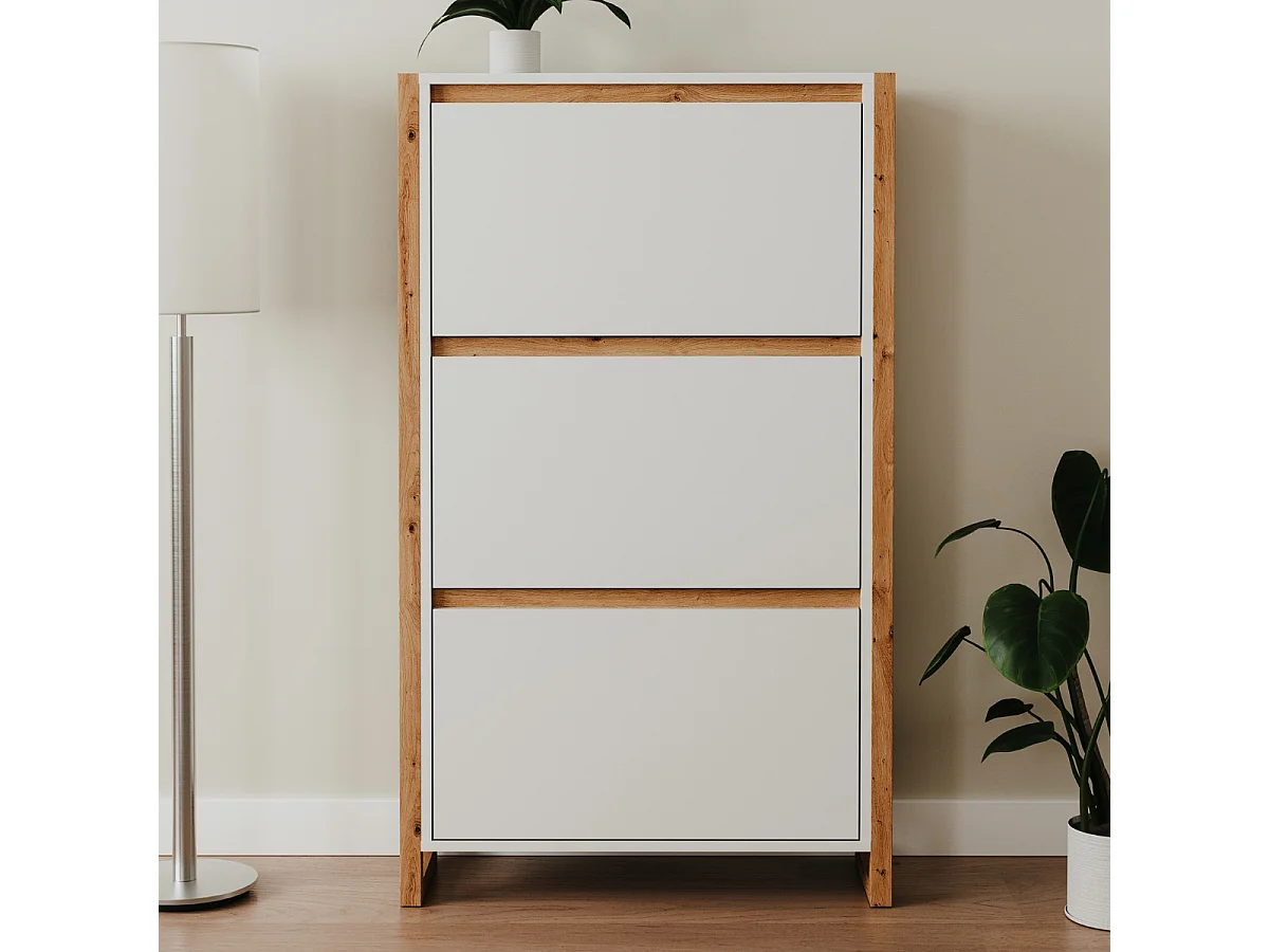 Meuble à Chaussures 3 Abattants L70 cm - DENVER